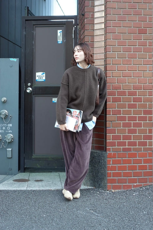 ベロアラインルーズパンツ